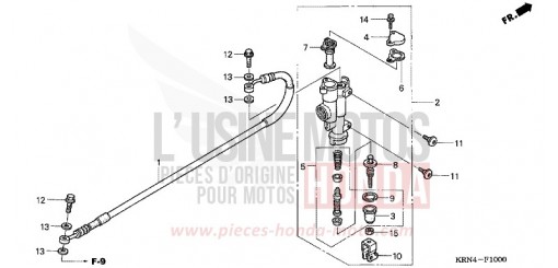 MAITRE-CYLINDRE FREIN AR. CRF250R4 de 2004